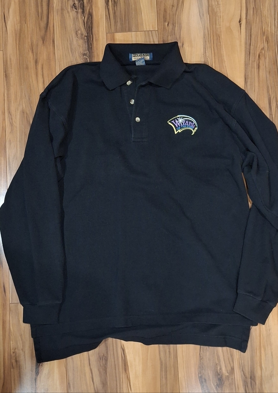 Original WOTC Wizards Of The Coast Rare Long Sleeve Polo Employee Shirt. Mens L